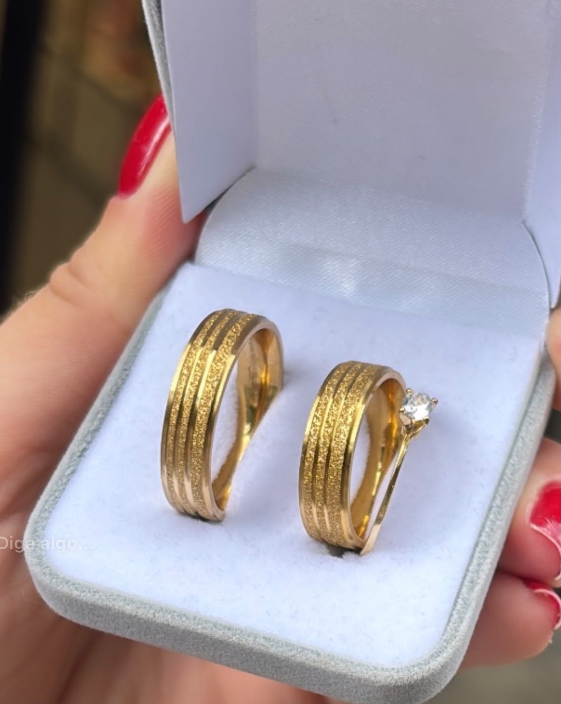 Diamantada 6 mm banhada a ouro 18k garantia vitalícia